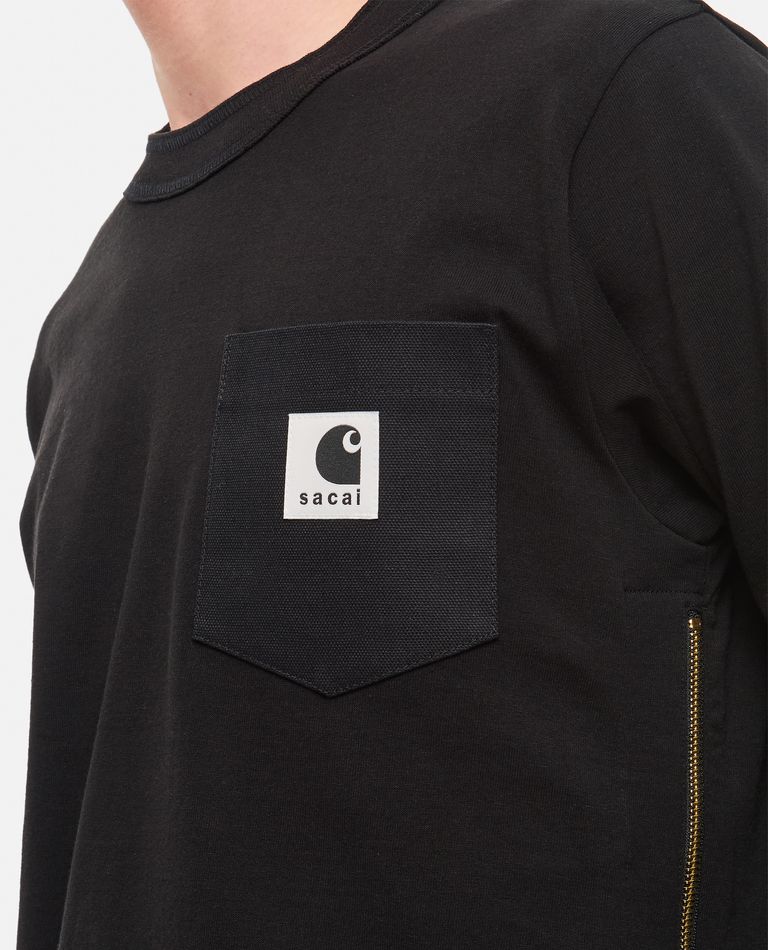 爆買い正規品Carhartt x sacai T-shirt BLACK トップス