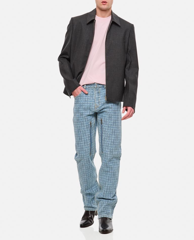 Shop Givenchy Denim Trousers In Sky Blue