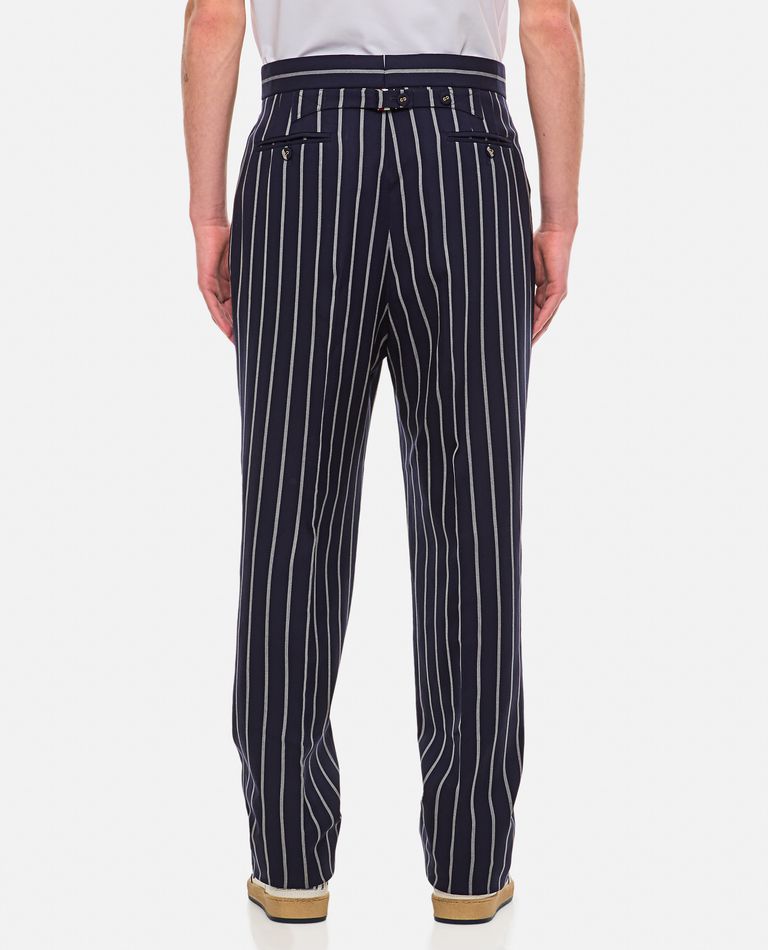 Thom Browne Fit 1 GG Backstrap Trouser In Typewriter Cloth Clothing in Gray  for Men | Lyst
