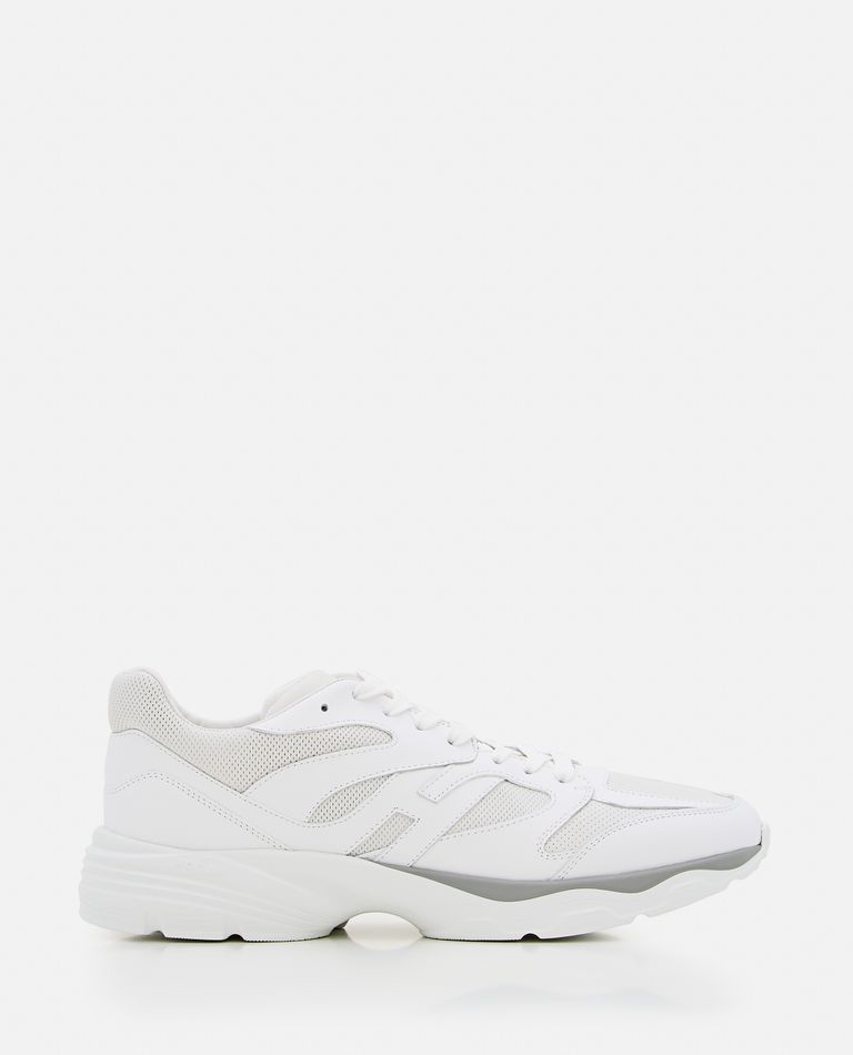 Shop Hogan Laced H Sneakers In White