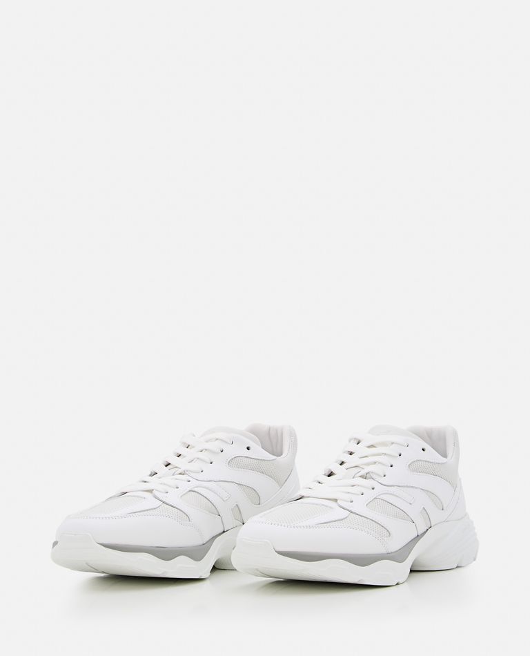 Shop Hogan Laced H Sneakers In White