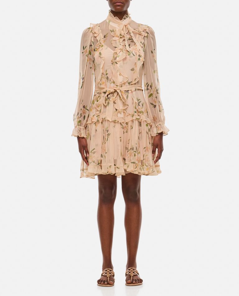 ZIMMERMANN NATURA RUFFLE MINI DRESS