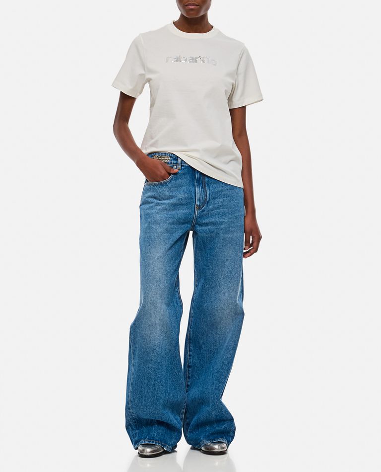 Shop Rabanne Regular Denim Pants In Blue