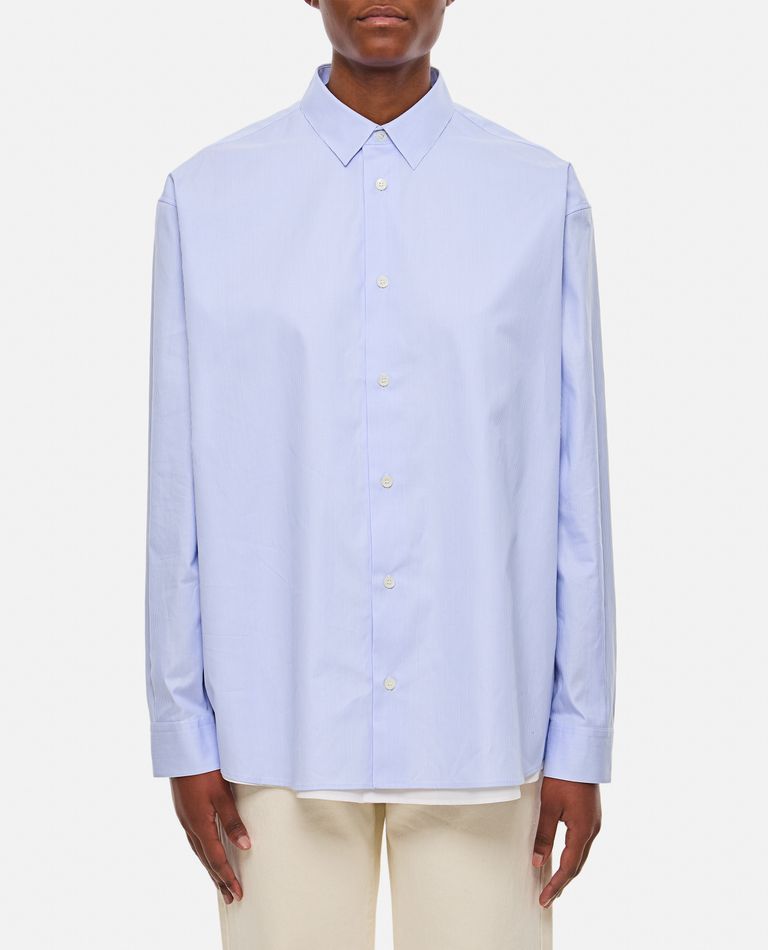 Shop Loewe Double Layer Shirt In Sky Blue