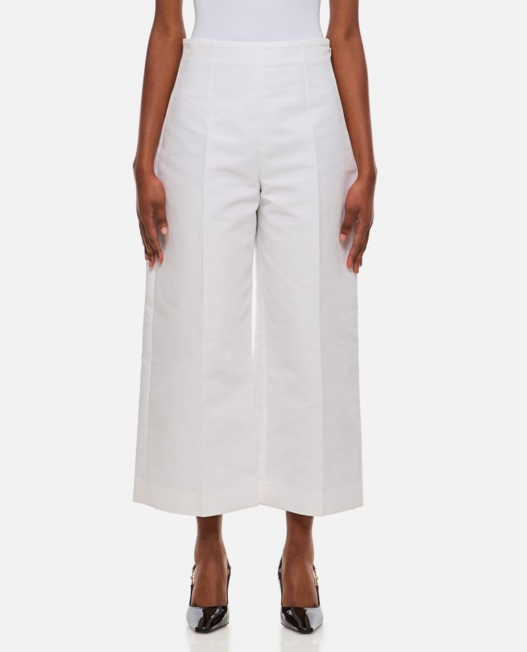 Shop Marni Flared Capri Pant In White