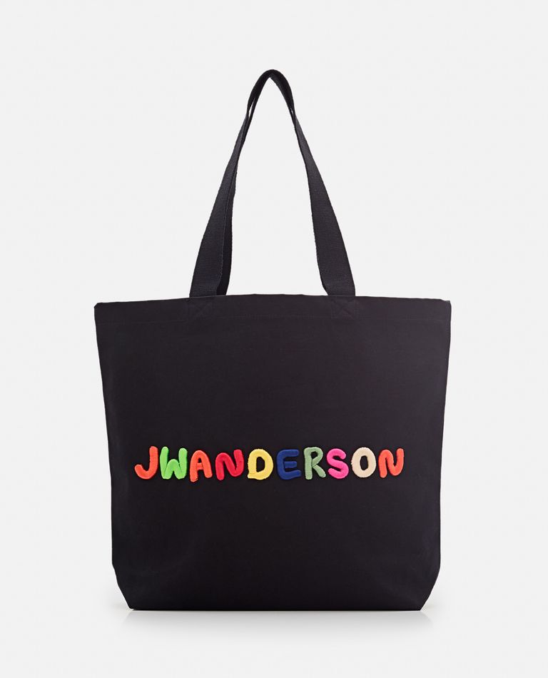 Shop Jw Anderson X Clay Canvas Tote Bag In Black