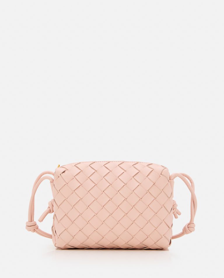 Bottega Veneta Wallace Small Intrecciato Leather Shoulder Bag In Rose