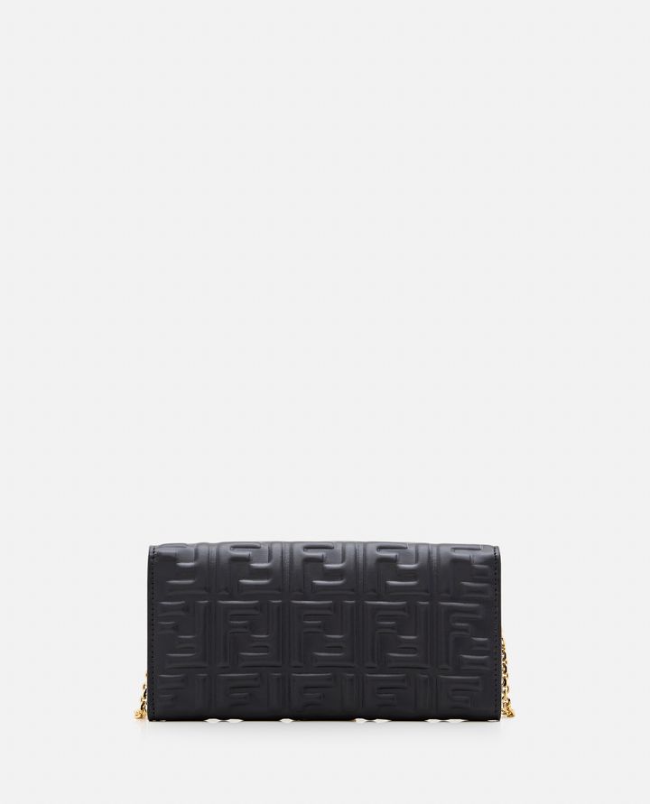 Fendi - EMBOSSED FF LEATHER WALLET CHAIN BAG_7