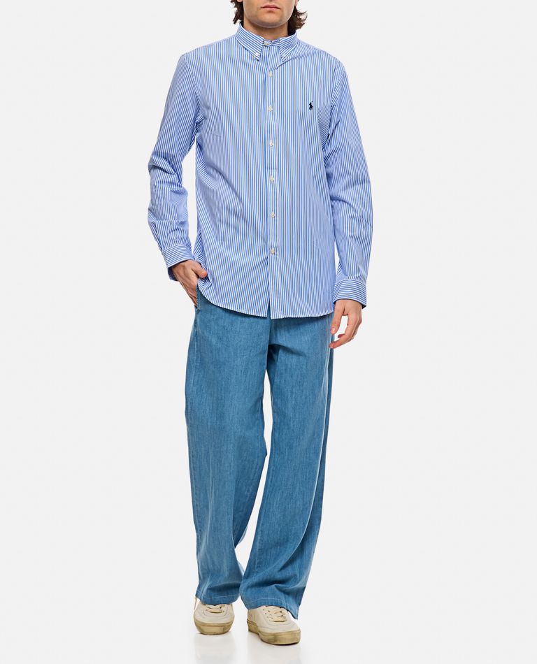 Shop Polo Ralph Lauren Cotton Sport Shirt In Sky Blue