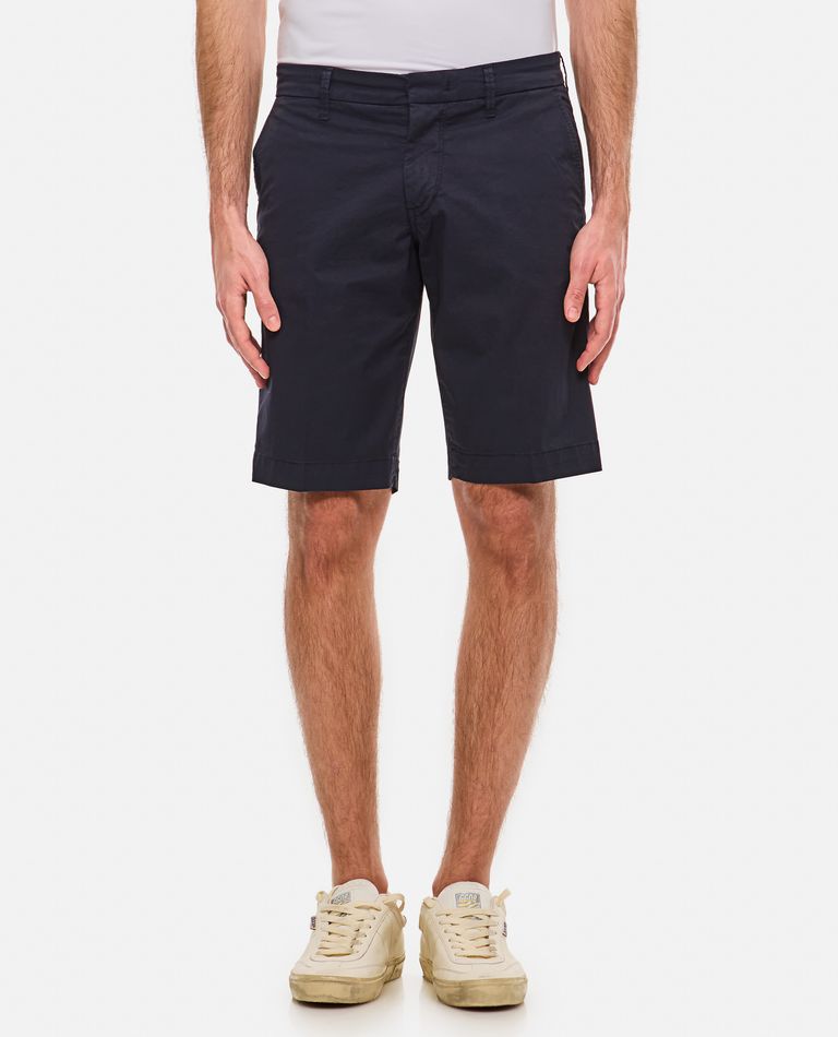 Shop Fay Slim Fit Chino Shorts In Blue