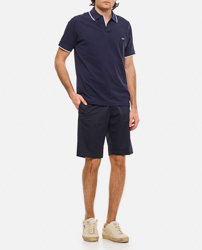 Shop Fay Slim Fit Chino Shorts In Blue