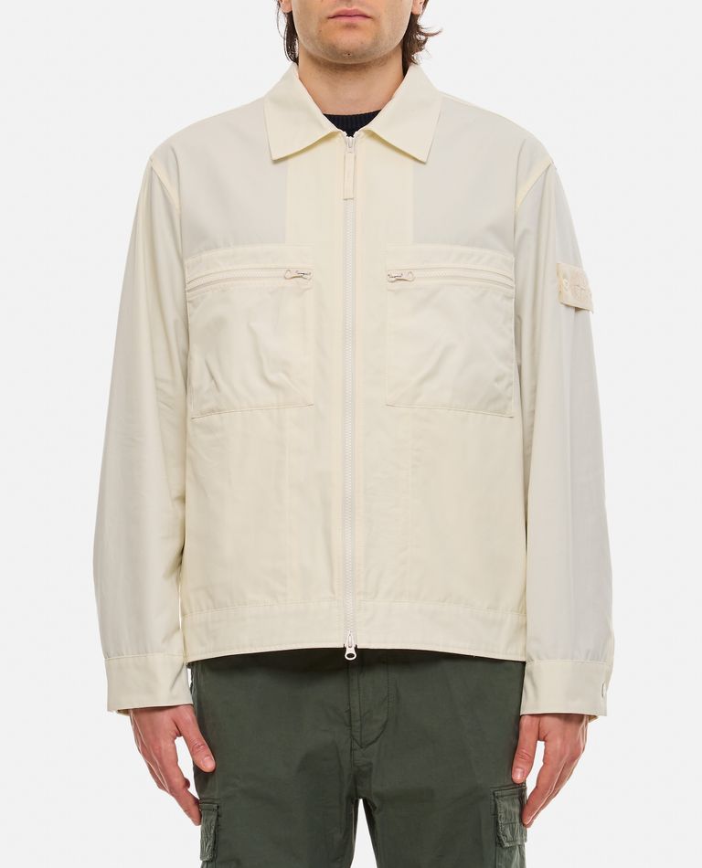 Stone Island Ghost Organic-cotton Jacket In White