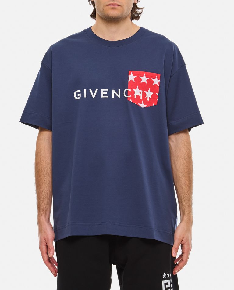 Shop Givenchy Pocket T-shirt In Blue