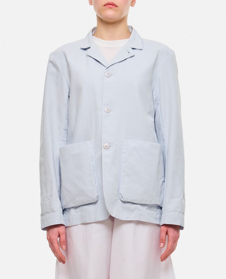 Too Good Single-breasted Unisex Jacket In Sky Blue