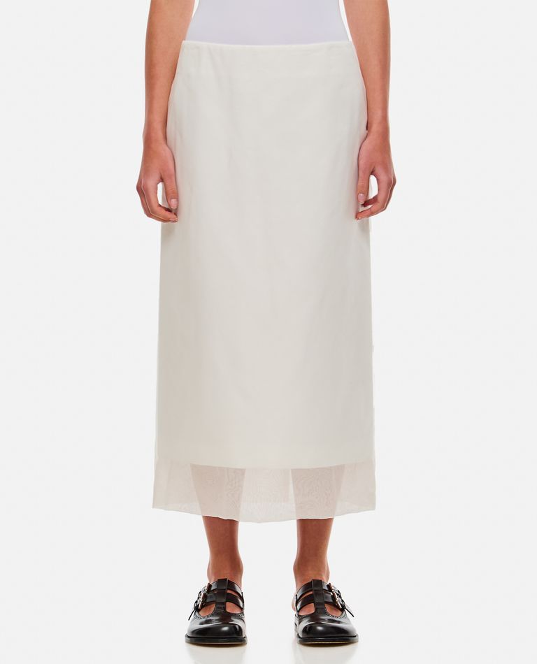 Sportmax Aceti Double Layer Midi Skirt In White