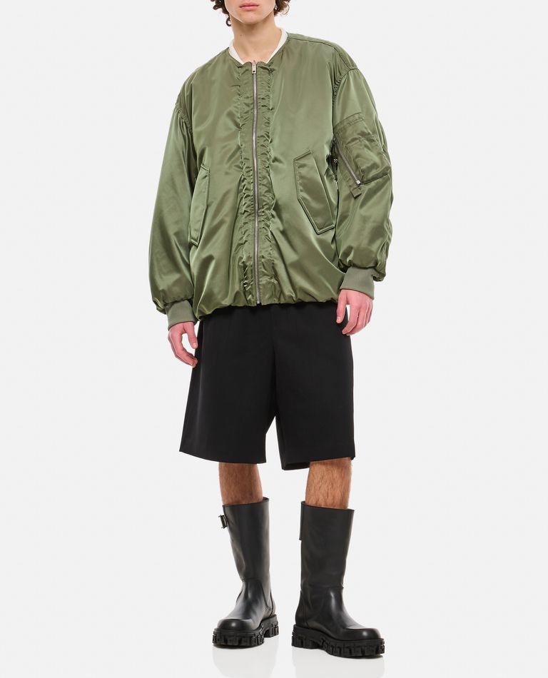 Shop Wooyoungmi Nylon Bomber Jacket In Green