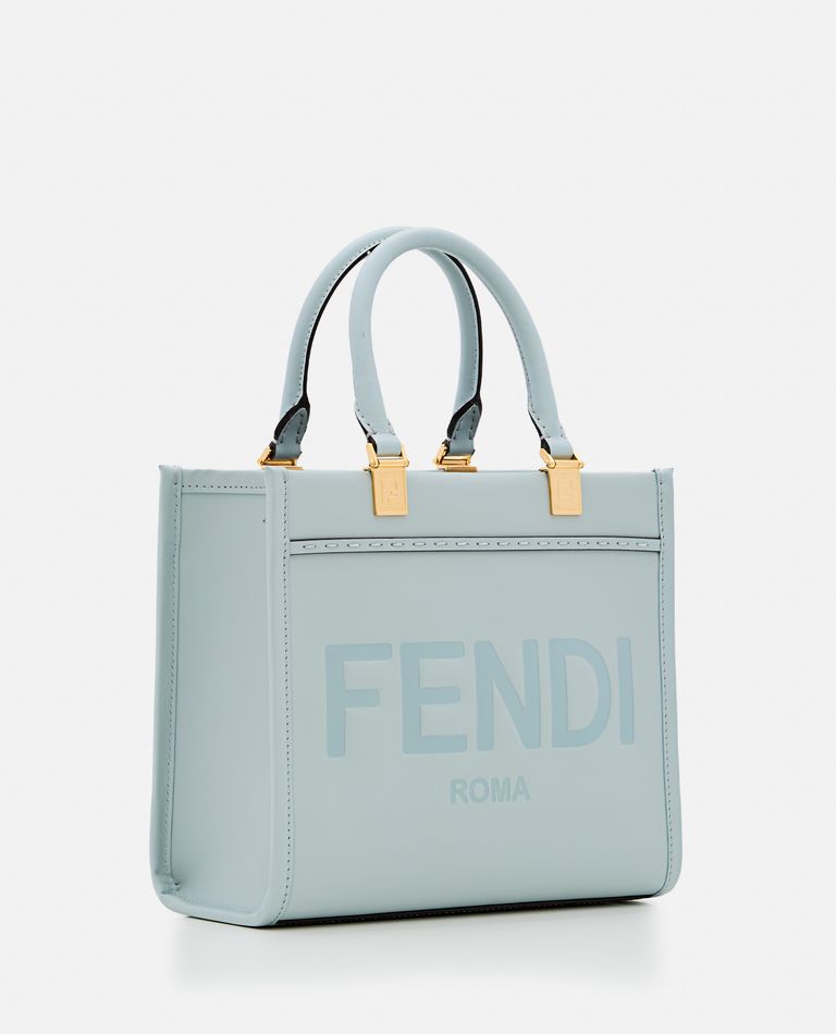 Shop Fendi Sunshine Tote Bag In Sky Blue