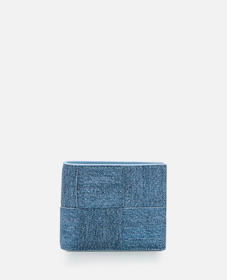 BOX WOVEN DENIM PRINT WALLET for Men - Bottega Veneta | Biffi