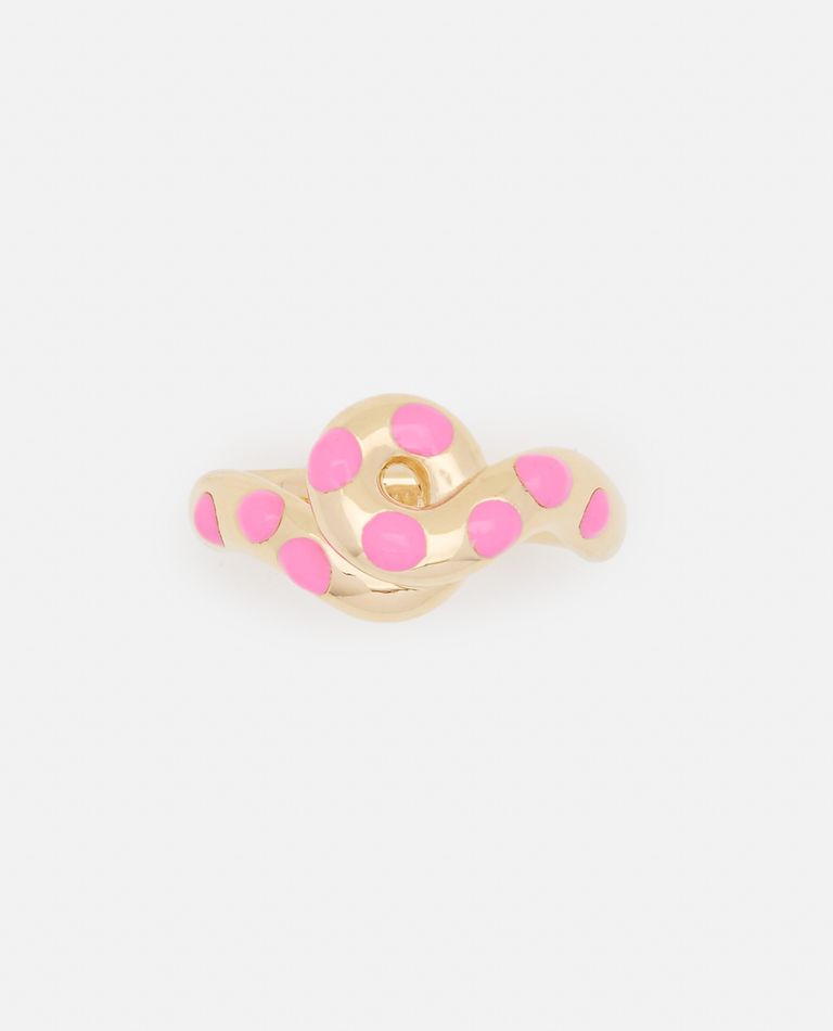 Shop Bea Bongiasca Chonky Wave Polka Dots Ring In Rose