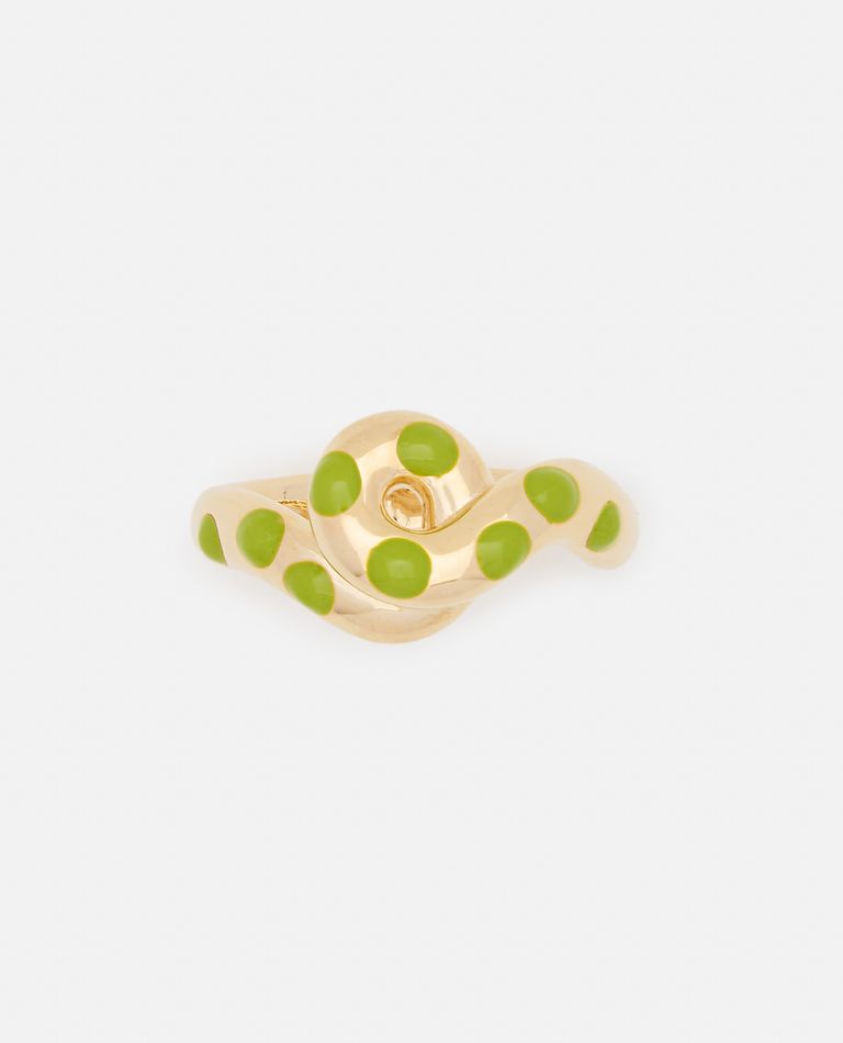 Shop Bea Bongiasca Chonky Wave Polka Dots Ring In Gold