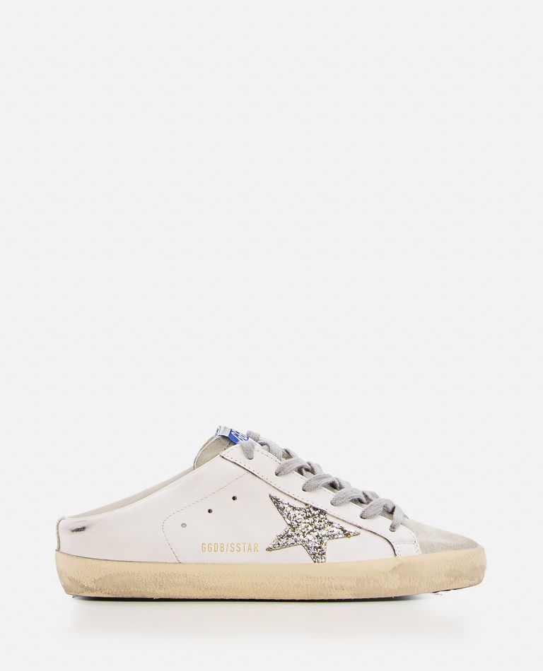 Golden Goose Superstar Sneakers In White Suede And Leather In White