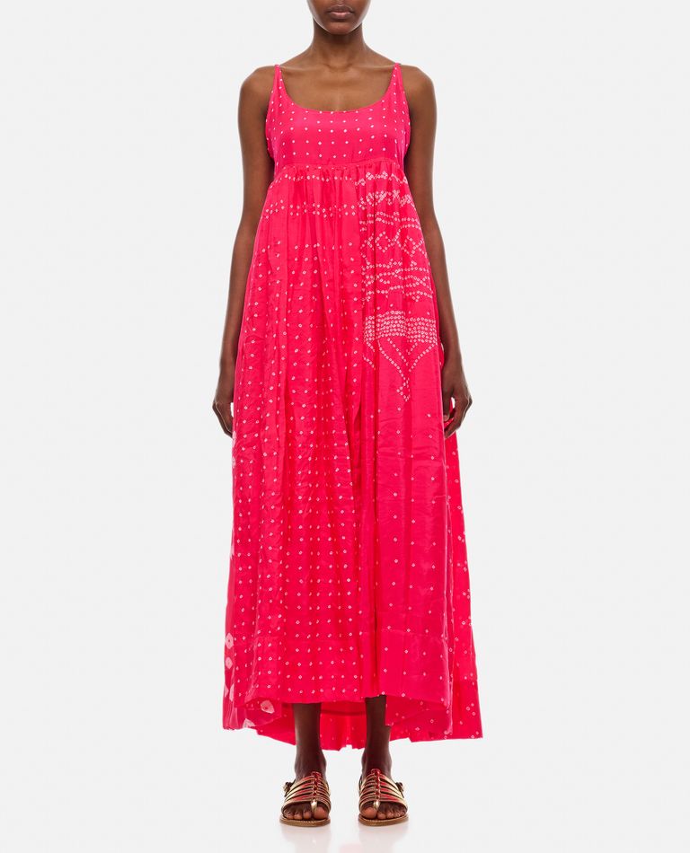 Shop Injiri Cotton And Silk Slip Dress In Rose