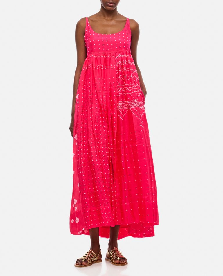 Shop Injiri Cotton And Silk Slip Dress In Rose