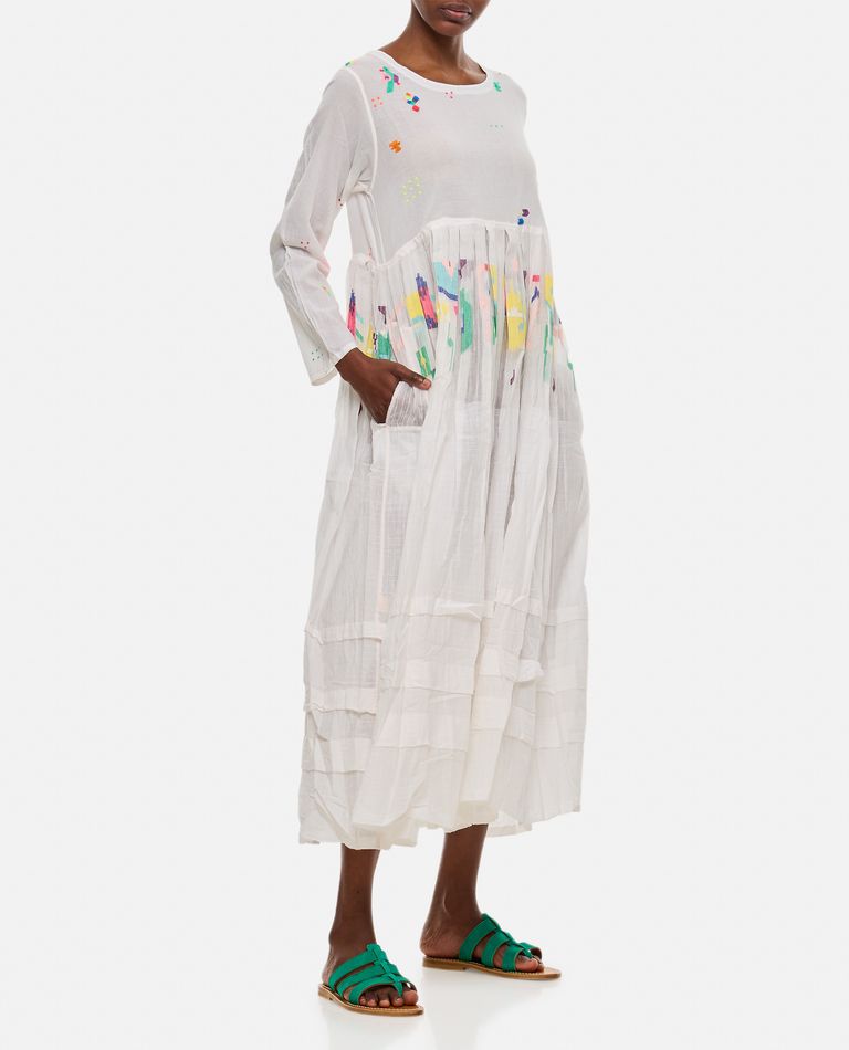 Shop Injiri Cotton Midi Dress In White