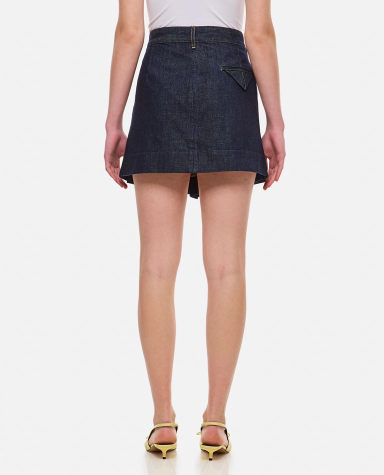 DENIM PLEATED MINI SKIRT for Women - Bottega Veneta | Biffi