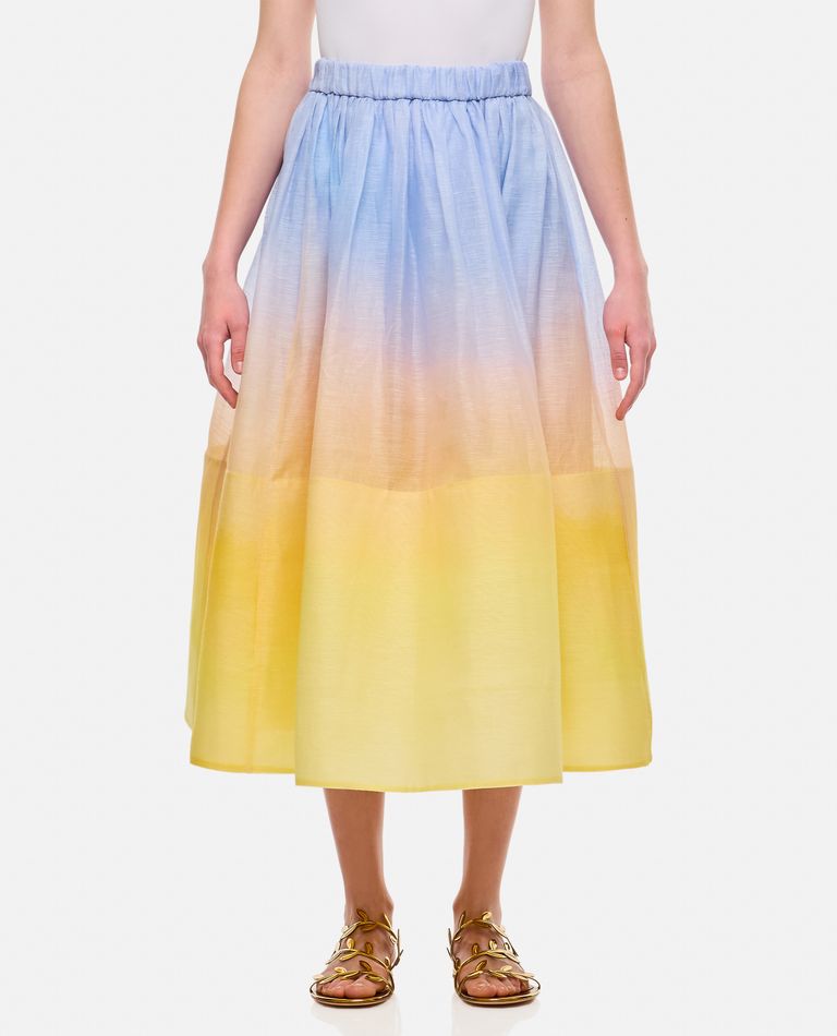Shop Zimmermann Harmony Midi Skirt In Multicolor