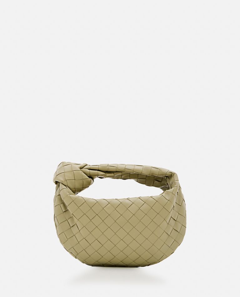 Bottega Veneta Mini Jodie Leather Handbag In Neutral