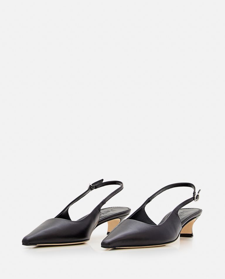 Shop Aeyde 35mm Catrina Nappa Leather Slingback In Black