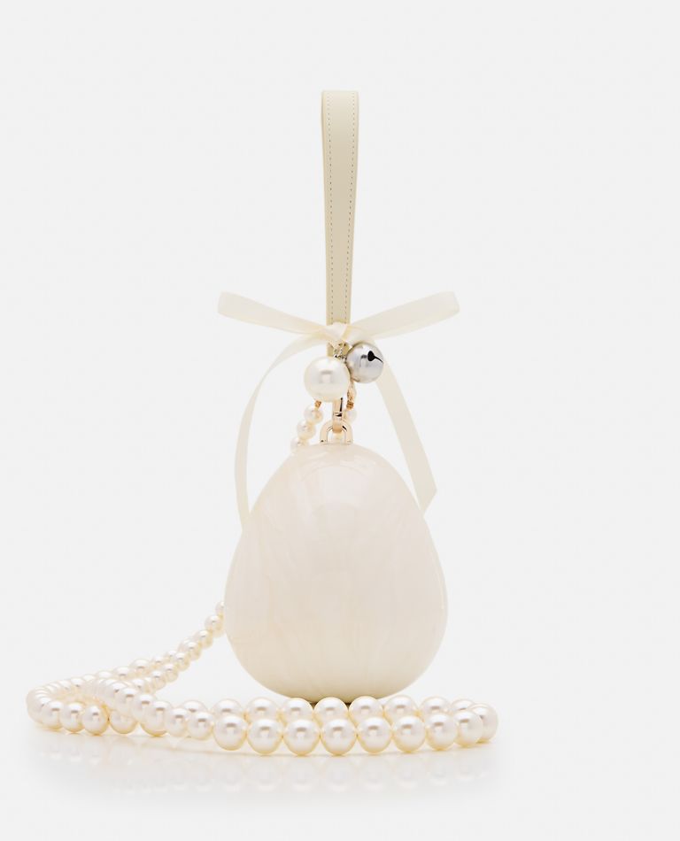 Simone Rocha Egg Micro マイクロ エッグ パール クロスボディ BELL CHARM MICRO EGG BAG W/ PEARL CROSSBODY for Women