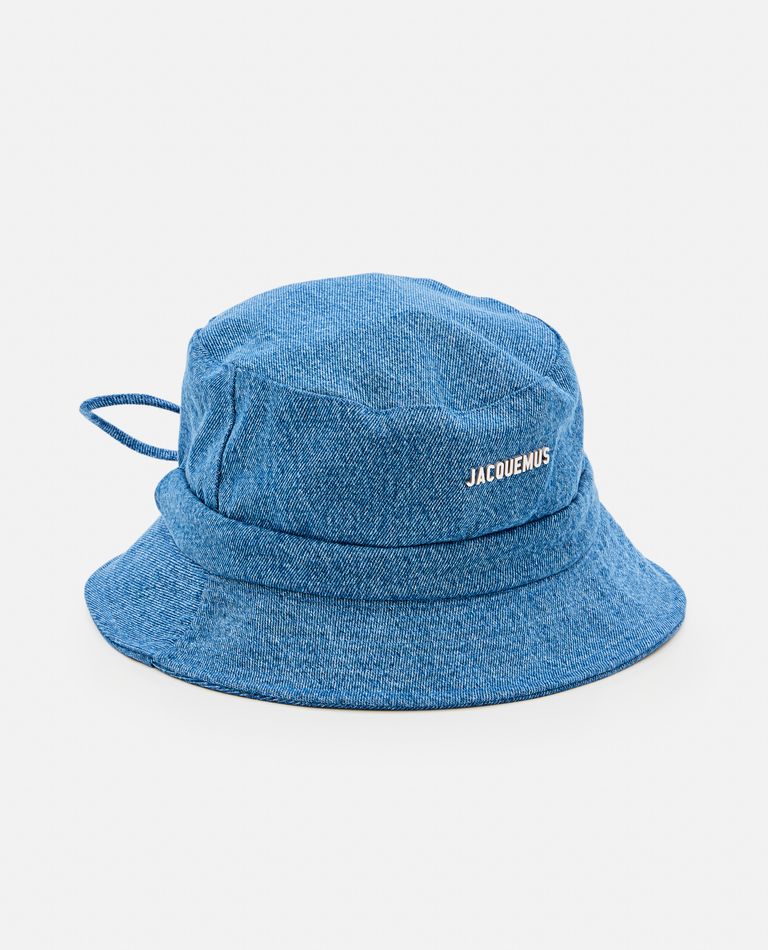 Shop Jacquemus Le Bob Gadjo Cotton Bucket Hat In Blue