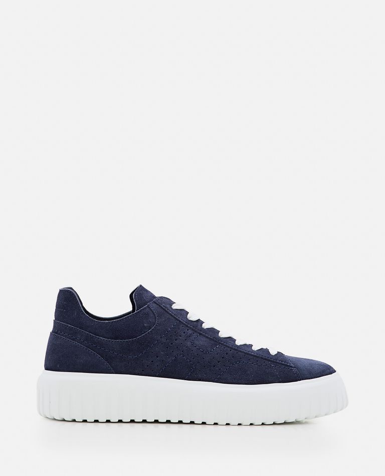 Hogan Laced H Sneakers In Blue