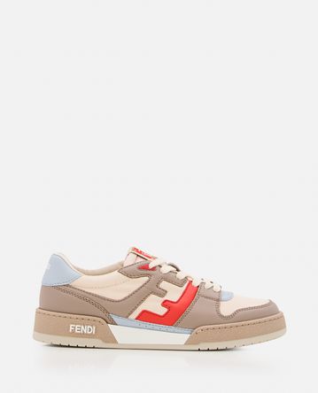 Fendi - MATCH LEATHER AND CANVAS SNEAKERS