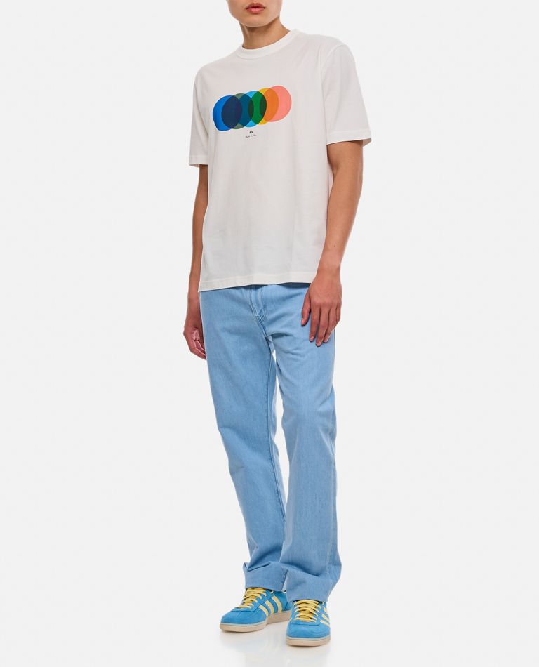 Shop Ps By Paul Smith Cotton T-shirt Circles In White