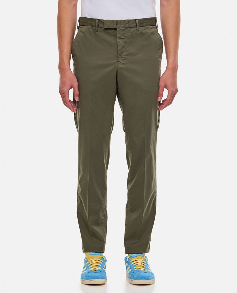 Shop Pt01 Cotton Trousers In Green