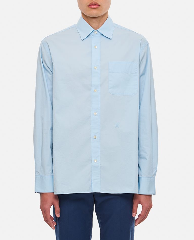 Shop Closed Longsleeve Cotton Shirt In Blue