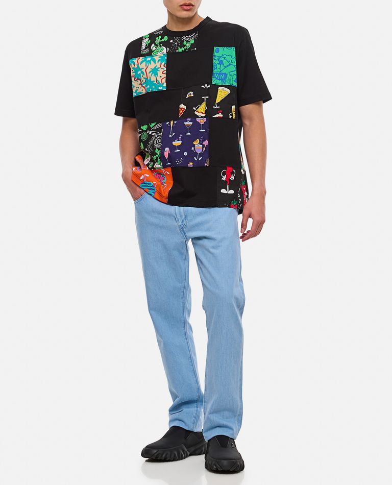Shop Junya Watanabe Cotton Patch T-shirt In Multicolor