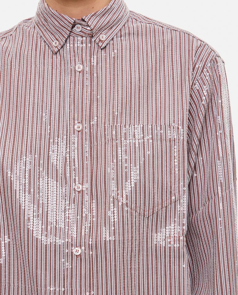 WILLIAM COTTON STRIPE SEQUINS SHIRT for Women - Saks Potts