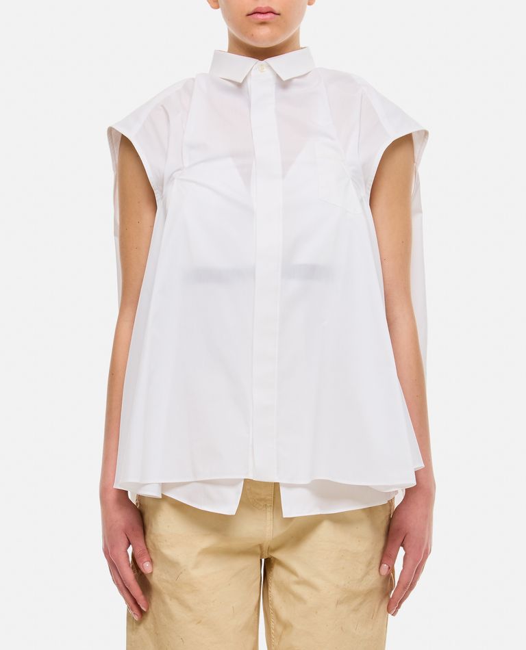 COTTON POPLIN SHIRT for Women - Sacai sale | Biffi