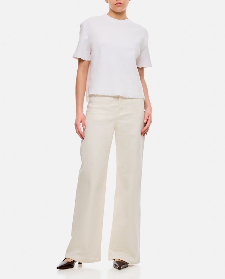 Shop Loewe High Waisted Jeans In White