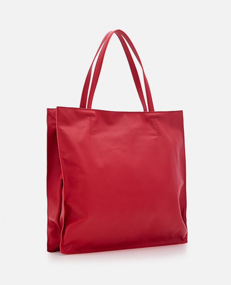 Shop Maeden Yumi Leather Tote Bag In Red