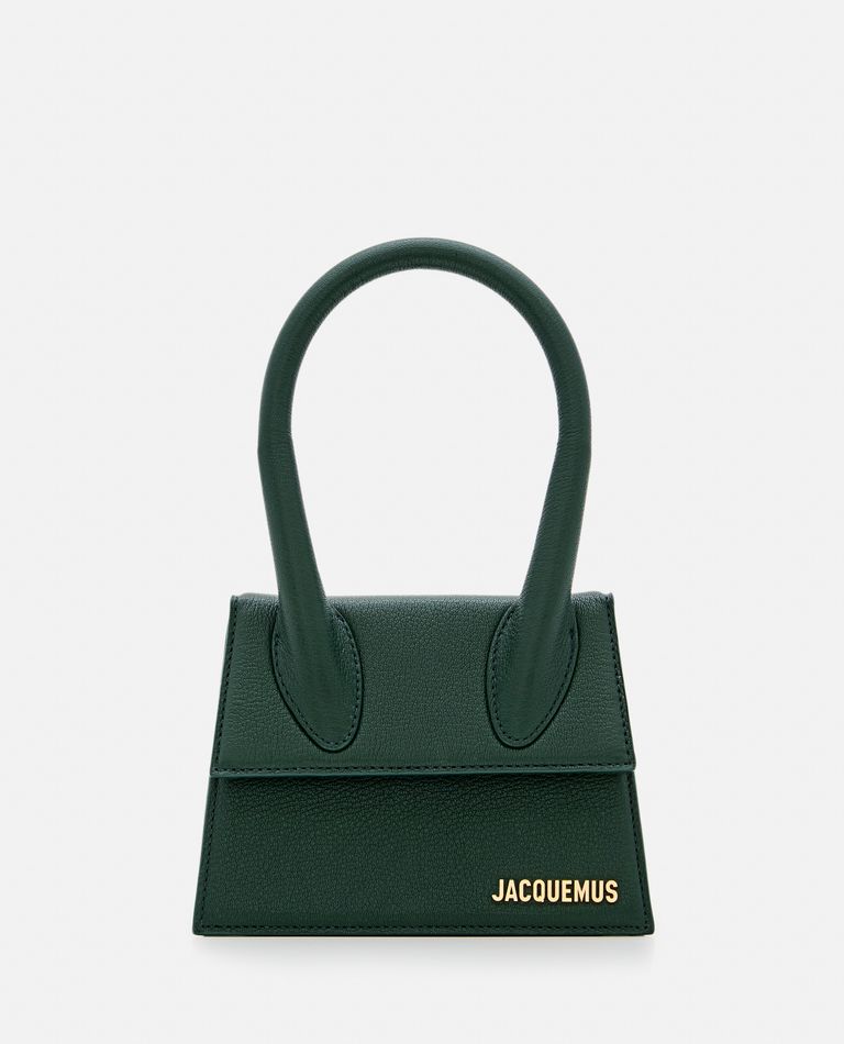 Shop Jacquemus Le Chiquito Moyen Leather Bag In Green