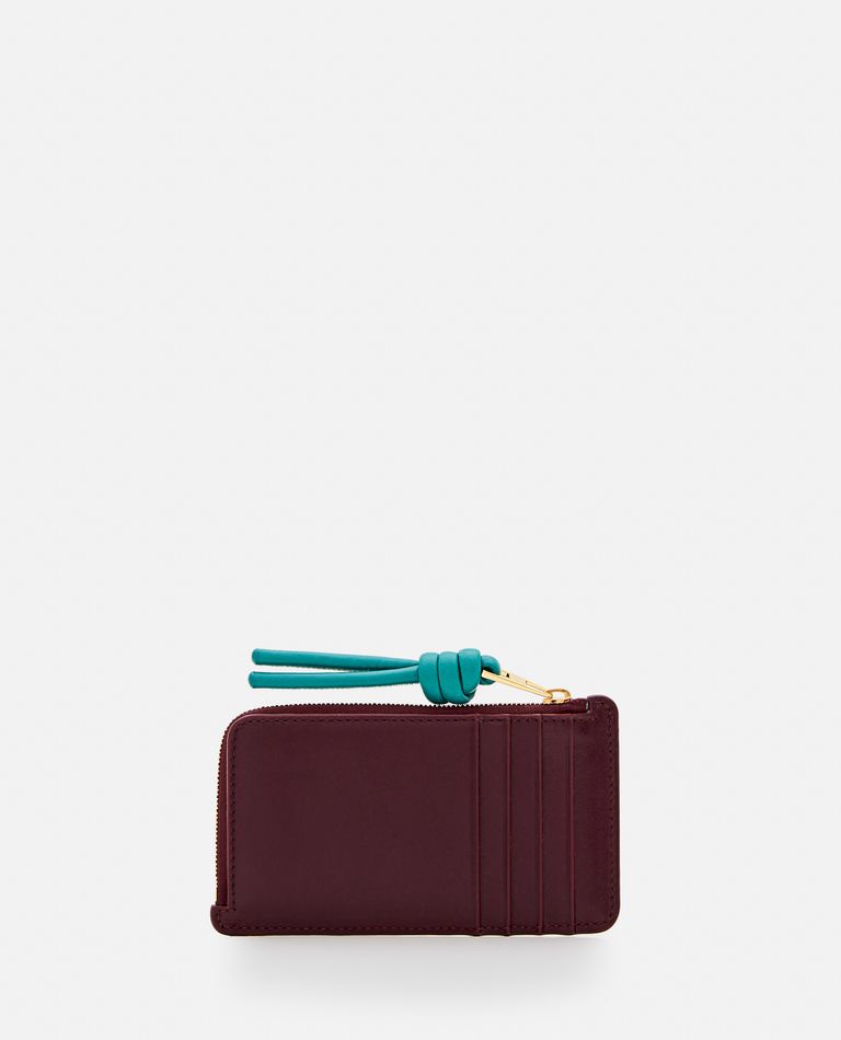 Shop Loewe Knot Coin Leather Cardholder In Red