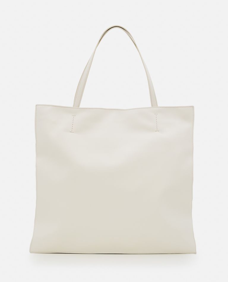 Shop Maeden Yumi Leather Tote Bag In Silver