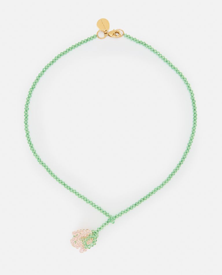 Shop Simone Rocha Cluster Crystal Flower Necklace In Rose