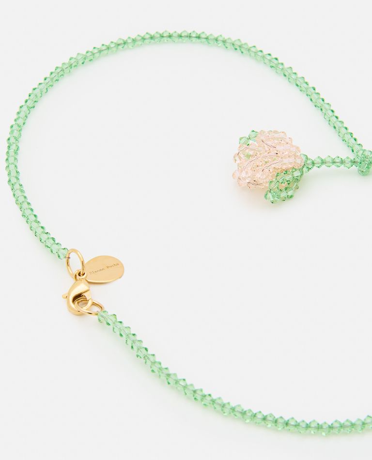 Shop Simone Rocha Cluster Crystal Flower Necklace In Rose