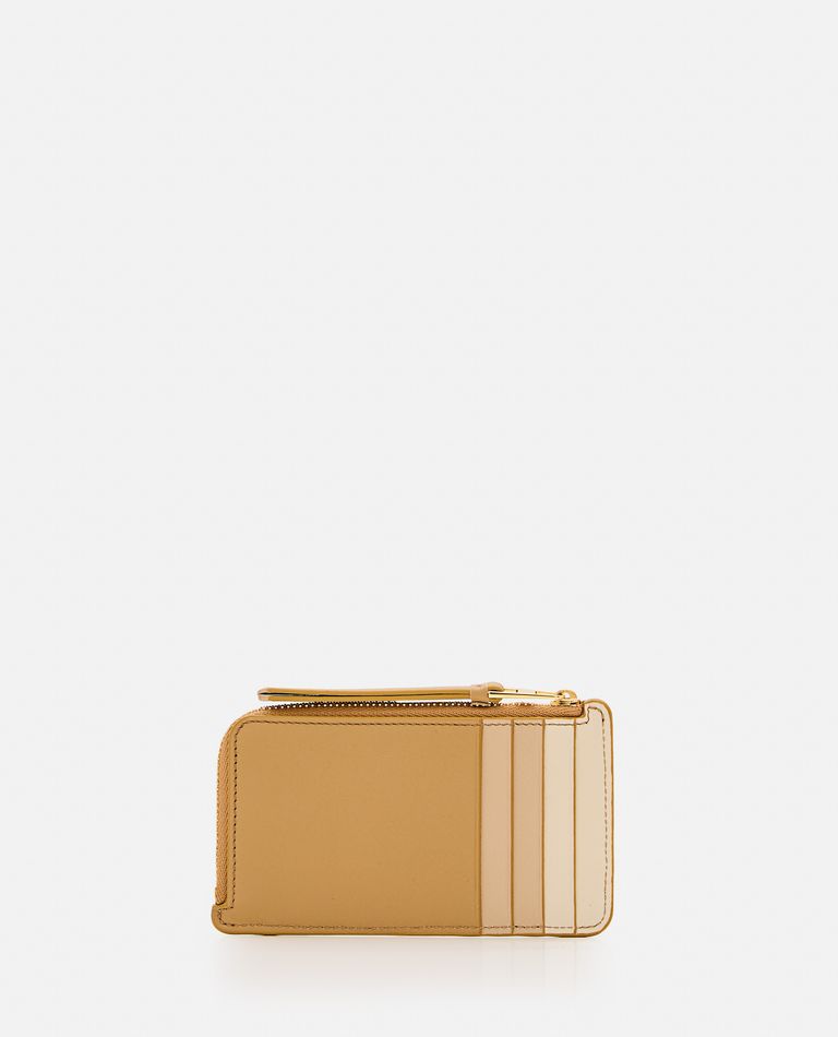 Shop Loewe Puzzle Coin Leather Cardholder In Beige